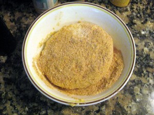 bowl with breadcrumbs