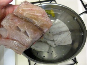 fish cooking in vinegar