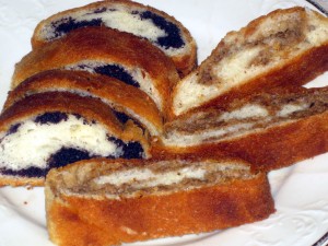 traditional Slovak poppy and nut roll