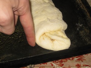orechovnik on greased pan