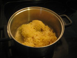 sauerkraut in a pot
