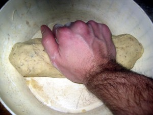work into sticky dough