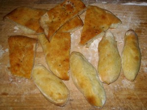 slovak rolls and flat bread, rozky and osuch