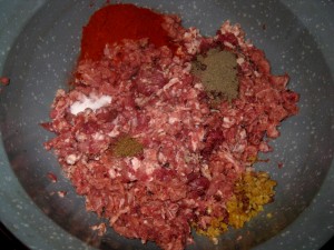 meat with spices