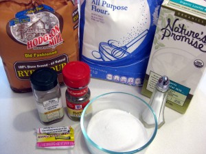 ingredients for rye bread