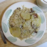 baked potatoes with sauerkraut