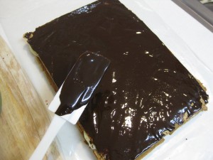 cake with chocolate spread