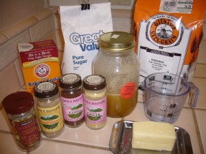 ingredients for medovnik honey cake