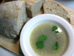 pea soup with parsley