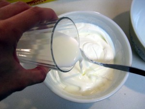 thinning of sour cream