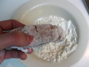 pork coated in flour