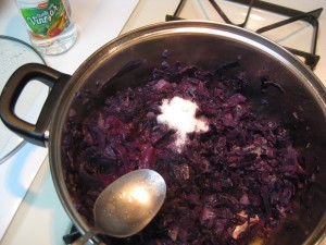 sugar added to cabbage