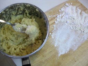 potato dough for making dumpling