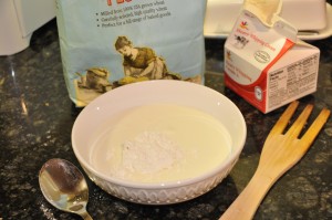 flour in cream