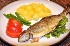 baked whole trout