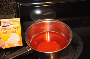 cooking strawberry pudding
