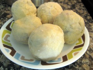 uncooked plum dumplings