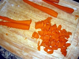 slice carrots