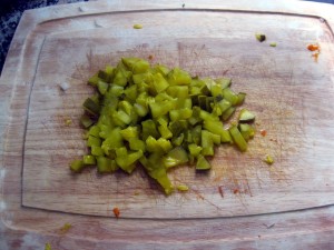 chopped pickles