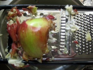 grate the apple