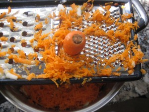 grate the carrots