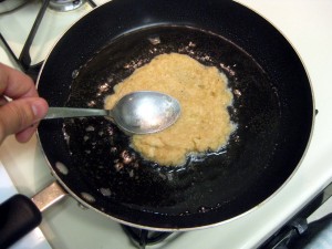 frying potato pancakes