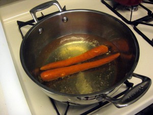 cooking carrots