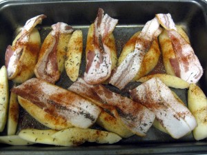 potatoes seasoned with paprika and caraway