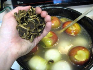 handful of dried mushrooms