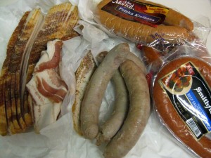 assorted sausages