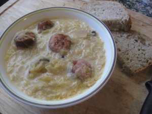 Slovak Christmas sauerkraut soup