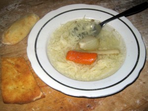 Slovak chicken noodle soup