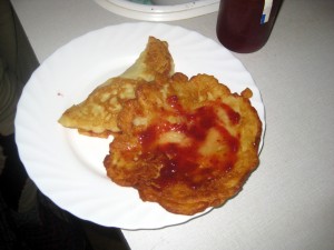 pancake with jam