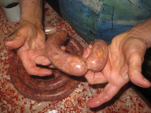 twisting sausages
