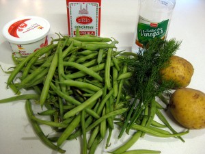 ingredients for green bean soup