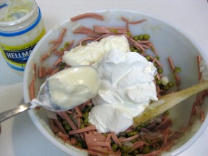 sour cream mixed