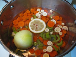 cooking sliced vegetables