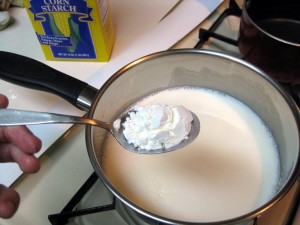 making custard