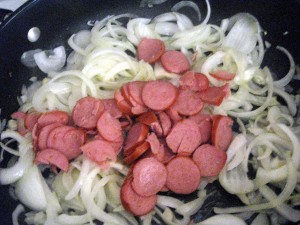 sausage and onion