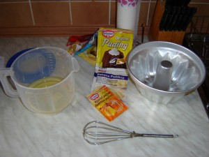 ingredients for babovka pound cake form