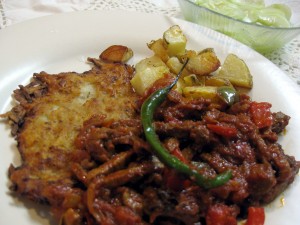 detvianska natura spicey beef with potato pancake harula