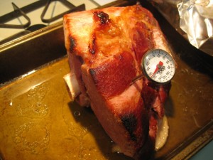 cooked juicy pork picnic