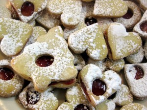 Slovak and Czech Christmas heart cookies
