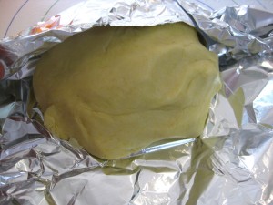 dough wrapped in foil