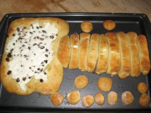 baked buchty, tvaroznik and bobalky
