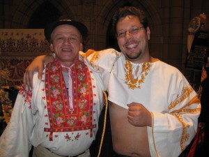 Folks in traditional slovak costumes from Detva