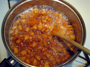 pork cracklings turning brown