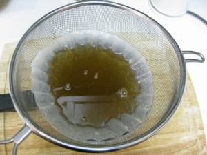 how to strain pork lard with coffee filter