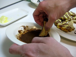 cookies dipped in chocolate