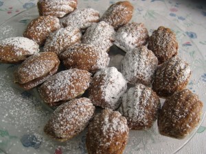 Slovak walnut Madeleine Christmas cookies filled with cream oriesky